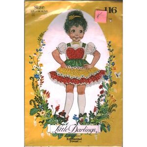 Little Darlings 116 Sewing Pattern Enchanted Forest Girls Tiered Dress Size 1-3